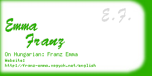 emma franz business card